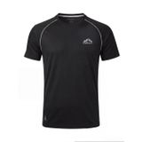 Erkek Spor Tişört Hızlı Kuruyan Esnek Regular Fit Reglan Biyeli Activewear (SİYAH, M)