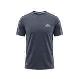 Erkek Spor Tişört Hızlı Kuruyan Esnek Regular Fit Trim Detaylı Activewear (ANTRASİT, M)