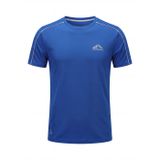 Erkek Spor Tişört Hızlı Kuruyan Esnek Regular Fit Trim Detaylı Activewear (SAKS MAVİ, S)