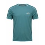 Erkek Spor Tişört Hızlı Kuruyan Esnek Regular Fit Trim Detaylı Activewear (TURKUAZ, S)