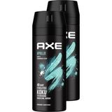 Erkek Sprey Deodorant Apollo 48 Saat Etkileyici Koku Vücut Spreyi 150 ml * 2 ADET BSKAXEAPOLLO2