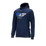 Erkek Standart Fit Kapüşonlu Kabartma Baskılı Lacivert Sweatshirt