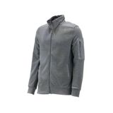 Erkek Standart Fit Kol Cepli Fermuarlı Gri Sweatshirt