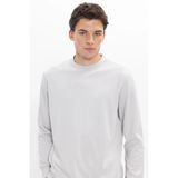 Erkek Standart Fit Normal Kesim Uzun Kollu Ekstra Soft Modal Kumaş Bisiklet Yaka Taş Sweatshirt