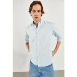 Erkek Steven Regular Fit Oxford Gömlek%100 Pamuk - Mavi MAVİ