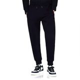 Erkek Streç Pamuklu Logolu Regular Fit Jogger Normal Bel Siyah Pantolon XM001886 AF10818-MC004