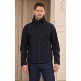 Erkek Su Geçirmez Rüzgar Geçirmez Softshell Çıkarılabilir Kapüşonlu Şişme Mont - Lacivert - 3XL