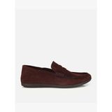 Erkek Süet Deri Kahverengi Comfort Loafer Ayakkabı 02AYH319710A480
