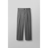 Erkek Süper Baggy Pileli Geniş Paça Gabardin Pantolon Antrasit