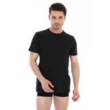 Erkek Süprem Bisiklet Yaka Siyah T-Shirt 947