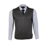 Erkek Süveter Yünlü Kazak Klasik Normal Kesim RAR00341 Gri 4XL
