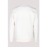 Erkek Sweatshirt Beyaz Monogram Desenli Logo Detaylı Relaxed Fit Crewneck NCS JEANS 1625 BEYAZ L