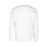 Erkek Sweatshirt Beyaz Monogram Desenli Logo Detaylı Relaxed Fit Crewneck NCS JEANS 1625 BEYAZ M