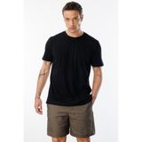 Erkek T-Shirt %100 Pamuk Regular Fit Standart Kesim Bisiklet Yaka Basic Tişört Basıc-T-Shırt1 - Bulunmuyor - Siyah