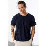 Erkek T-shirt %100 Pamuk Regular Fit Standart Kesim Bisiklet Yaka Basic Tişört BASIC-T-SHIRT1
