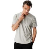 Erkek T-shirt%100 Pamuk Regular Fit Standart Kesim Bisiklet Yaka Basic Tişört BASIC-T-SHIRT1 Gri M
