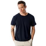 Erkek T-shirt%100 Pamuk Regular Fit Standart Kesim Bisiklet Yaka Basic Tişört BASIC-T-SHIRT1 Lacivert S