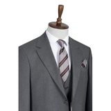 Erkek Takım Elbise, Slim Fit, Blazer, Çizgili, 3 Parça, Ceket Yelek Pantolon, Klasik Kesim, Resmi Giyim (3, Antrasit Gri, 58)