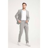 Erkek Takım Elbise Slim Fit En Boy Likra - 48 - Gri