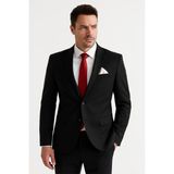 Erkek Takım Elbise Slim Fit - Siyah - 50