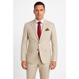 Erkek Takım Elbise Slim Fit - Taş - 52