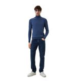 Erkek Tam Balıkçı Boğazlı Triko Mavimelanj Slim Fit Pamuklu Sık Örme Kazak NCS JEANS 3003 MAVİMELANJ S