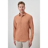 Erkek Tarçın Gofre Trend Desenli Dynamic Fit Italyan Yaka Gömlek - 2XL