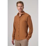 Erkek Tarçın Trend Düz Slim Fit Tam İtalyan Yaka Gömlek