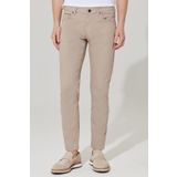 Erkek Taş 360 Derece Her Yöne Esneyen Slim Fit Dar Kesim Diyagonal Desenli Pantolon