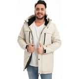 Erkek Taş Içi Polarlı Kürklü Su ve Rüzgar Geçirmez Kapüşonlu Kışlık Mont & Kaban & Parka - 3XL