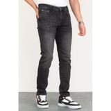 Erkek Taşlamalı Siyah Slim Fit Esnek Likralı Denim Jeans Kot Pan (524238360) Siyah