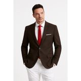 Erkek Tek Ceket Slim Fit - Bordo - 50 / 6