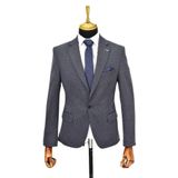 Erkek Tek Spor Ceket Çift Yırtmaçlı BGL-ST04566 LACİVERT 46