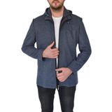 Erkek Tek Spor Ceket Kapüşonlu BGL-ST02366 İNDİGO 54