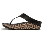Erkek Terlik A4Q-001/C15 FitFlop LULU Lux Graphic-Weave Leather Toe-Post