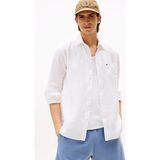 Erkek Th Piece Dye Linen Regular Fit Gömlek - Beyaz - XL - White