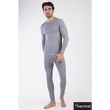 Erkek Thermal Içlik Gri Takım Çift Taş Işleme Şardonlu Yumuşak Doku C6T0N0O903 - XL