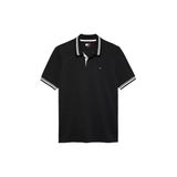 Erkek Tipped Polo Yaka T-Shirt - Siyah
