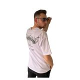 Erkek Tişört Baskılı Bisiklet Yaka Oversize Beyaz Comfort T-shirt Erkek Tshirt Model-2 M