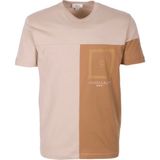 Erkek Tişört Bisiklet Yaka Bej Slim Fit %100 Pamuk T-Shirt Ncs Jeans 1301 - XL