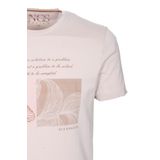 Erkek Tişört Bisiklet Yaka Bej%100 Pamuk Slim Fit Baskılı T-shirt NCS JEANS 1208 BEJ M
