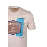 Erkek Tişört Bisiklet Yaka Bej%100 Pamuk Slim Fit Baskılı T-shirt NCS JEANS 1216 BEJ M