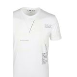 Erkek Tişört Bisiklet Yaka Beyaz%100 Pamuk Slim Fit Baskılı T-shirt NCS JEANS 1227 BEYAZ L