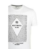 Erkek Tişört Bisiklet Yaka Beyaz%100 Pamuk Slim Fit Baskılı T-shirt NCS JEANS 1924 BEYAZ 2XL