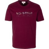 Erkek Tişört Bisiklet Yaka Bordo Slim Fit %100 Pamuk T-shirt NCS JEANS 1303