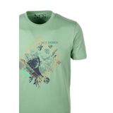 Erkek Tişört Bisiklet Yaka Çağla%100 Pamuk Slim Fit Baskılı T-shirt NCS JEANS 1194 ÇAĞLA 2XL