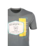 Erkek Tişört Bisiklet Yaka Haki%100 Pamuk Slim Fit Baskılı T-shirt NCS JEANS 1216 HAKİ M