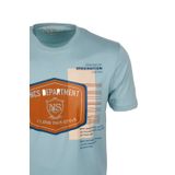 Erkek Tişört Bisiklet Yaka Mavi%100 Pamuk Slim Fit Baskılı T-shirt NCS JEANS 1216 MAVİ XL