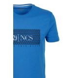 Erkek Tişört Bisiklet Yaka Sax%100 Pamuk Slim Fit Baskılı T-shirt NCS JEANS 1925 SAX 2XL