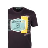 Erkek Tişört Bisiklet Yaka Siyah%100 Pamuk Slim Fit Baskılı T-shirt NCS JEANS 1216 SİYAH S